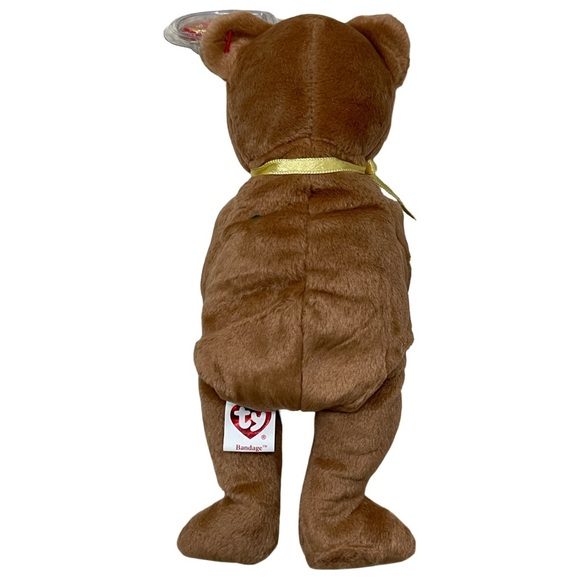 Ty Beanie Baby BANDAGE the Get Well Soon Bear (8.5 inch) MWMT Stuffed Animal Toy - Picture 3 of 6
